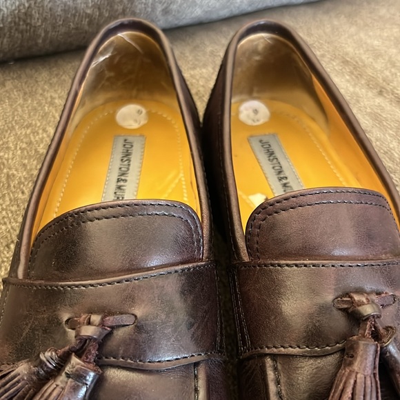 Johnston Murphy Signature Series Brown Leather Tassel Loafers Size 9 - Picture 13 of 13